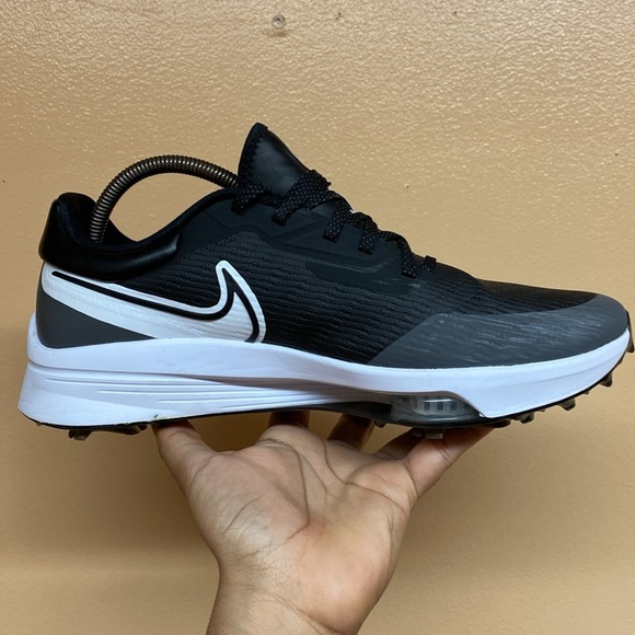 Nike React Air Zoom Infinity Tour NEXT% Spikeless Golf Shoes “Black Gray White” - Picture 14 of 17